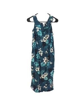 Womens Hawaiian Print Column Dress